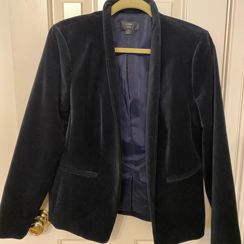 J.Crew black velvet blazer size 14